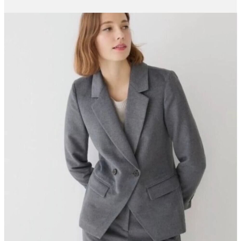 J. Crew | Women's Size 14 Devon Blazer Wool Blend Grey